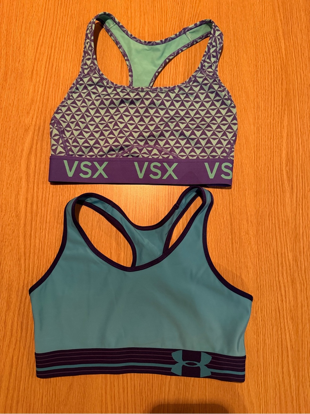 VSX Purple & Teal Racerback Sports Bra Set